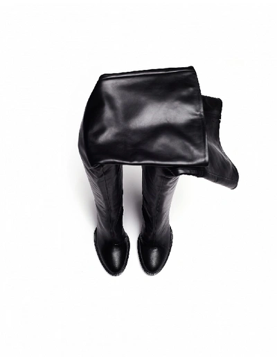 Shop A.f.vandevorst Leather Knee High Heeled Boots In Black