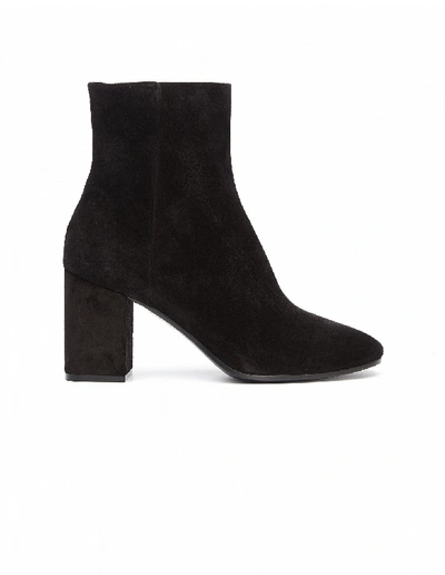 Shop Balenciaga Suede Ankle Boots With Logo In Black