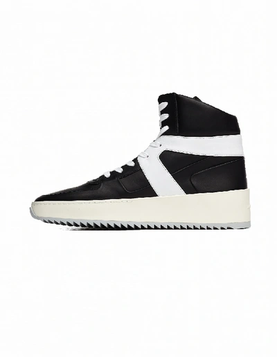 Shop Fear Of God Basketball High Top Leather Sneakers In Black