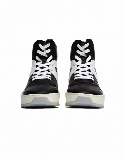Shop Fear Of God Basketball High Top Leather Sneakers In Black