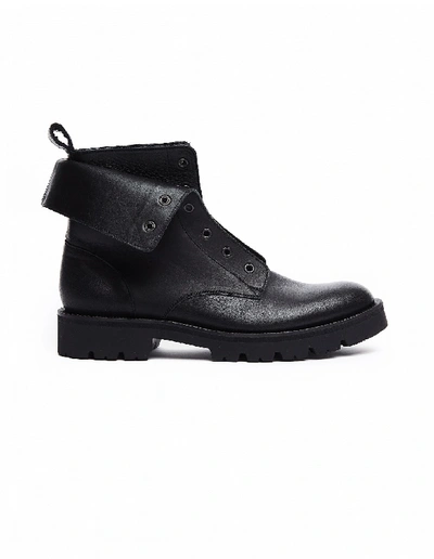 Shop Yohji Yamamoto Black Leather Boots