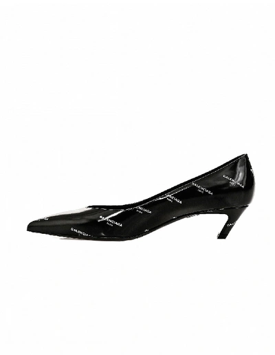 Shop Balenciaga Slash Kitten Heels In Black