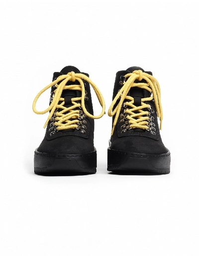 Shop Fear Of God Leather Hiking Sneakers In Black