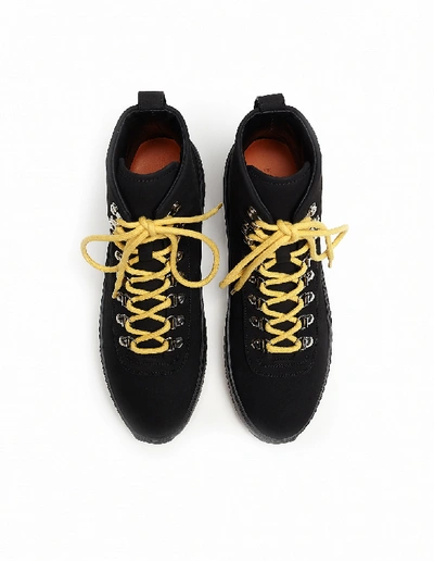 Shop Fear Of God Leather Hiking Sneakers In Black