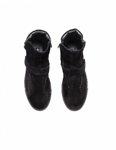 Shop Ann Demeulemeester Suede Sneakers In Black