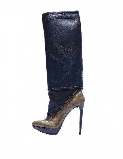 Shop A.f.vandevorst Knee High Heeled Boots In Khaki