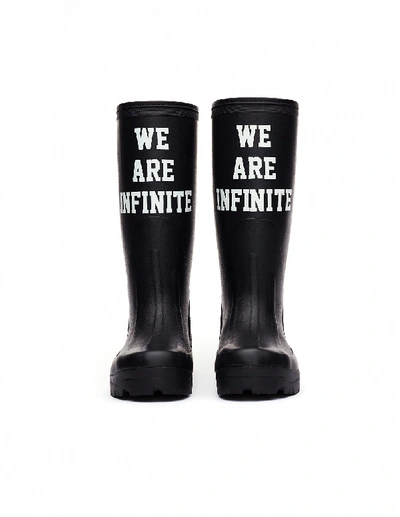 Shop Undercover We Are Infinite Black Rubber Boots