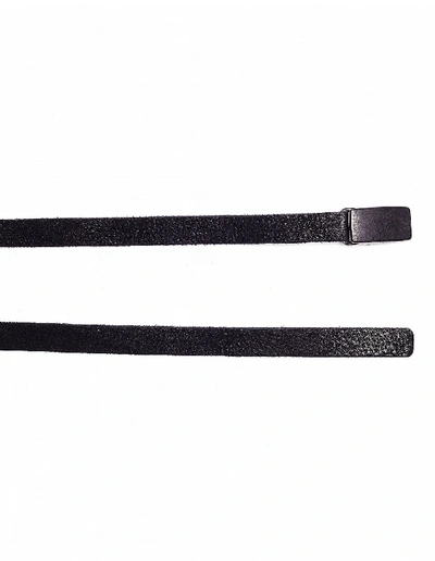 Shop Yohji Yamamoto Black Leather Belt