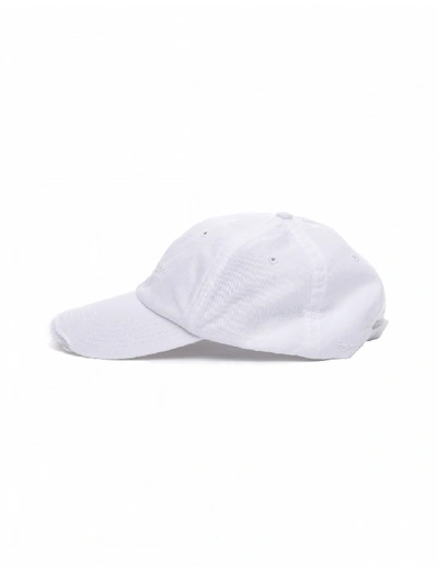 Shop Vetements Monday Distored Cotton Cap In White