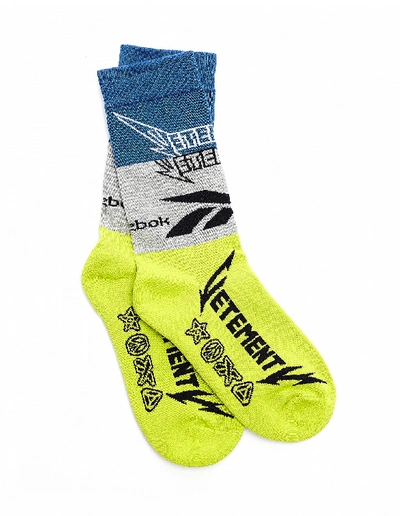 Shop Vetements Reebok High Top Socks In Multicolor