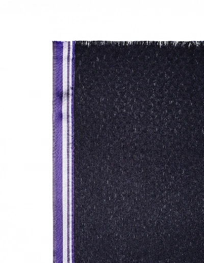 Shop Haider Ackermann Black And Purple Silk Scarf In White