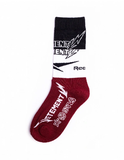 Shop Vetements Burgundy Heavy-metal Crew Socks