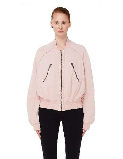 Shop Haider Ackermann Pink Cotton Bomber Jacket