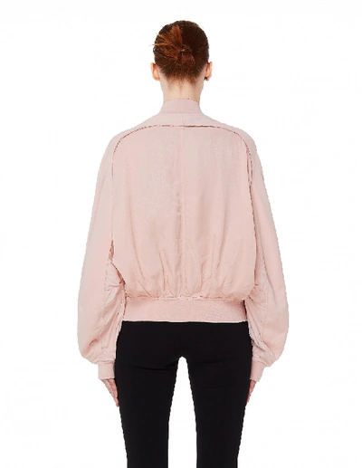 Shop Haider Ackermann Pink Cotton Bomber Jacket