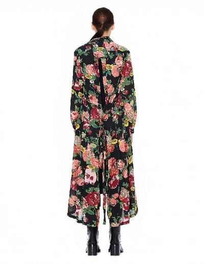 Shop Junya Watanabe Flower Printed Double Layered Dress In Multicolor