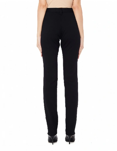 Yohji Yamamoto Slim Fit Wool Pants In Black In Black