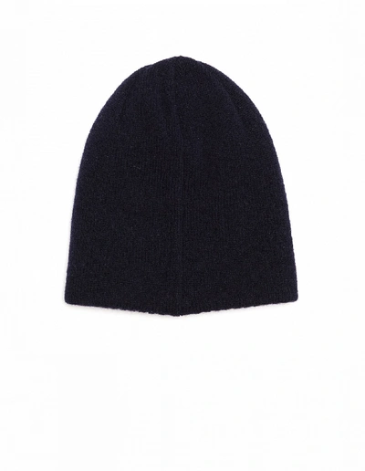 Y's Reversible Wool Beanie In Navy Blue