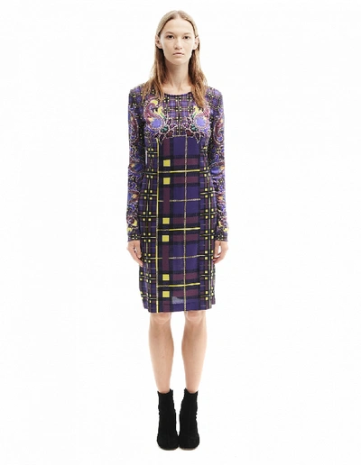 Shop Mary Katrantzou Printed Silk Dress In Purple