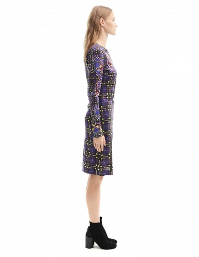 Shop Mary Katrantzou Printed Silk Dress In Purple