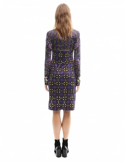 Shop Mary Katrantzou Printed Silk Dress In Purple