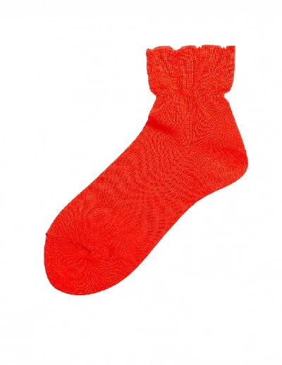 Shop Yohji Yamamoto Red Cotton Socks