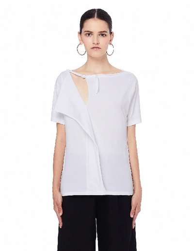 Shop Yohji Yamamoto White Cotton T-shirt