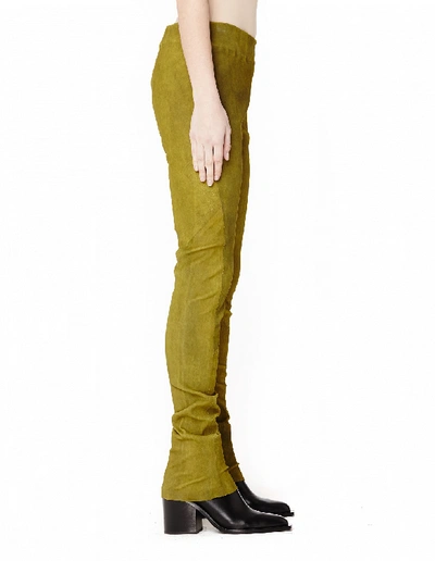 Shop Isaac Sellam Leather Leggings In Green