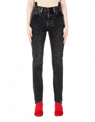 Shop Vetements Levi's Black High Waist Denim Jeans