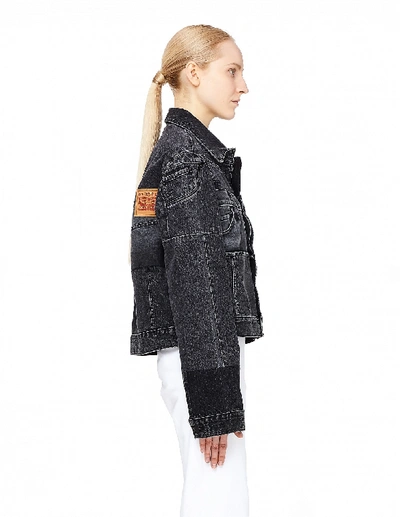 Shop Vetements Women's Levi's Reworked Denim Jacket In Grey
