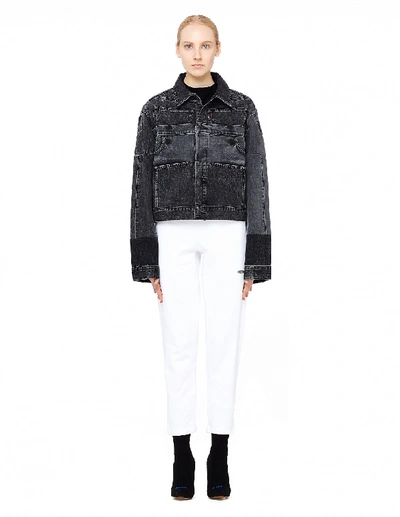 Shop Vetements Women's Levi's Reworked Denim Jacket In Grey