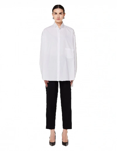 Shop Yohji Yamamoto White Cotton Shirt