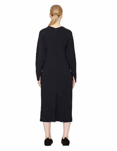 Shop Marni Bow-tie Midi Dress In Black