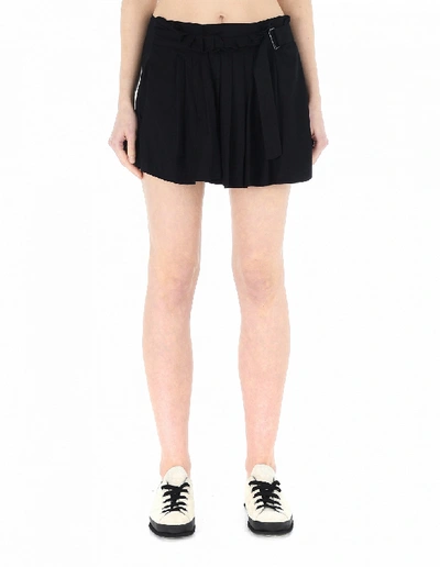 Shop Ann Demeulemeester Rayon Shorts In Black