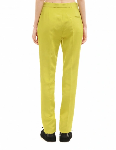 Shop Lucas Nascimento Silk Trousers In Yellow
