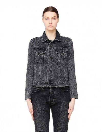 Shop Vetements Women's Cut-up Denim Jacket In Black