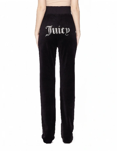 Shop Vetements Juicy Couture Velour Track Pants In Black