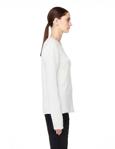 Shop James Perse Ivory Cashmere Sweater In White
