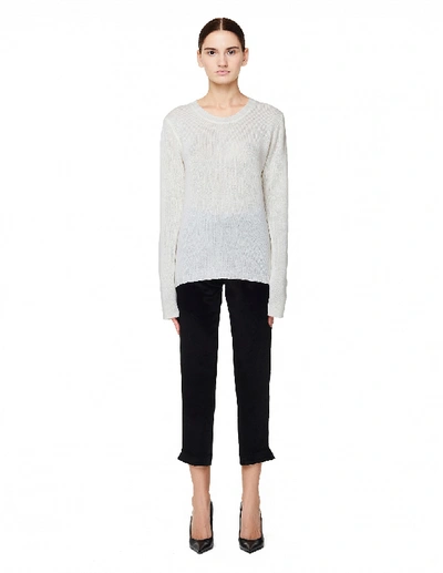 Shop James Perse Ivory Cashmere Sweater In White