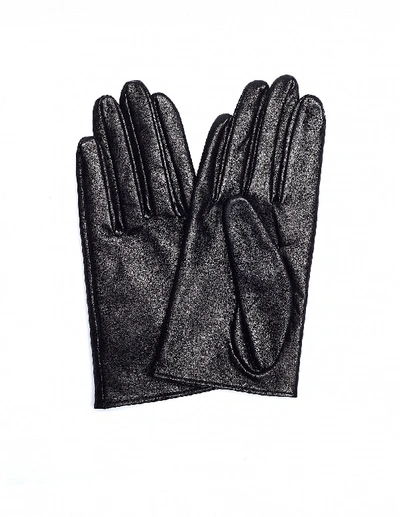 Shop Yohji Yamamoto Black Leather Gloves