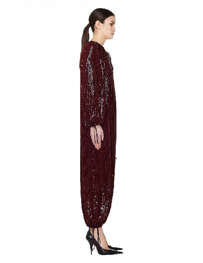 Shop Ashish Burgundy Sequined Jumpsuit