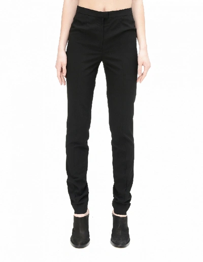 Shop Maison Margiela Wool And Rayon Trousers In Black