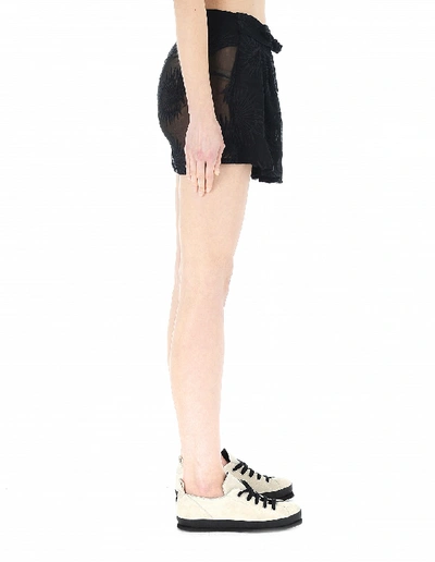 Shop Ann Demeulemeester Cotton And Silk Shorts In Black