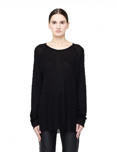 Shop Haider Ackermann Ribbed Long Sleeve T-shirt In Black