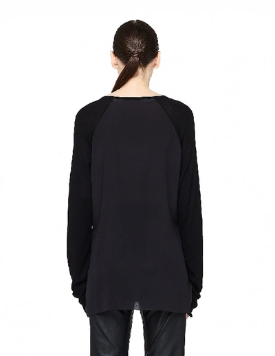 Shop Haider Ackermann Ribbed Long Sleeve T-shirt In Black