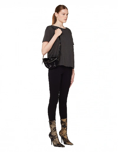 Shop Ann Demeulemeester Cotton & Silk T-shirt In Khaki