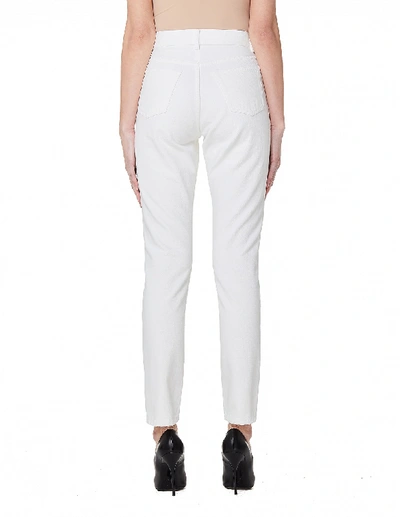 Shop Balenciaga White Cotton Jeans