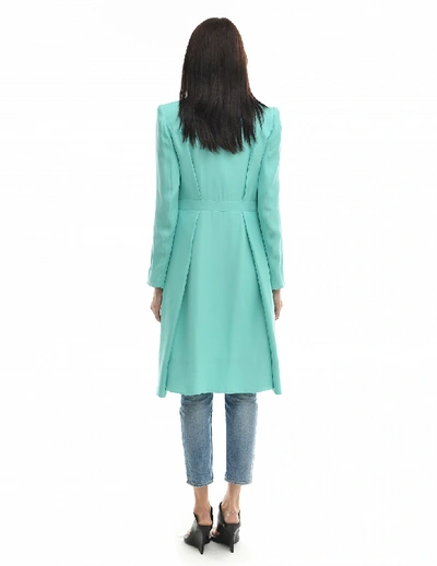 Gareth Pugh Blue Silk Coat In Blue