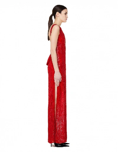 Shop Ashish Floor Length Red Sequin Dress