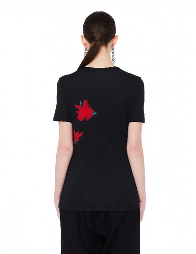 Shop Yohji Yamamoto Black Printed T-shirt