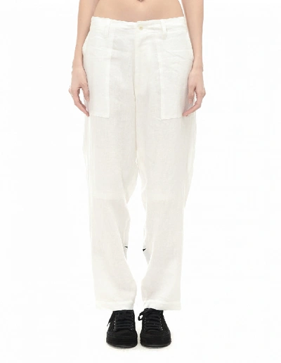 Shop Y's Linen Trousers In White